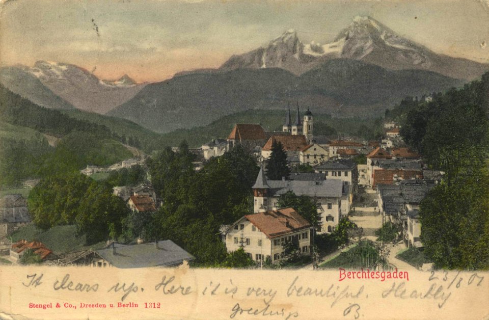 Berchtesgaden, Bayern - Stadtansicht (2) (Zeno Ansichtskarten)