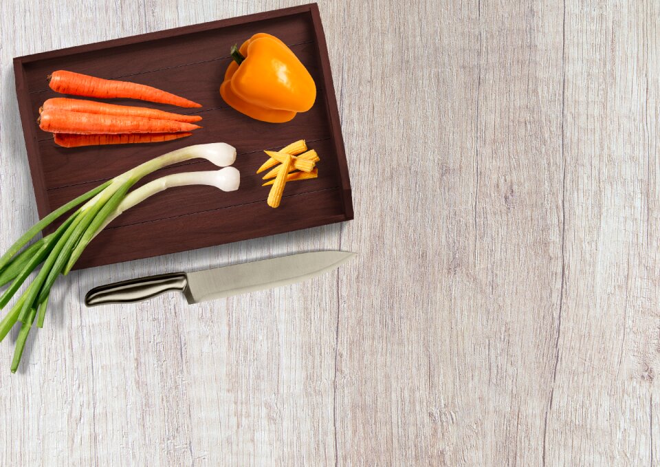 Tray paprika carrots