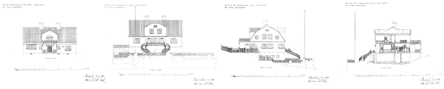 Bergsgården Boberg, ritningar, 1908