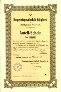 Bergwerksgesellschaft Habighorst 1918