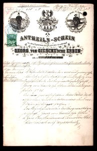 Bergwerks-Gesellschaft Georg von Giesche`sche Erben 1865