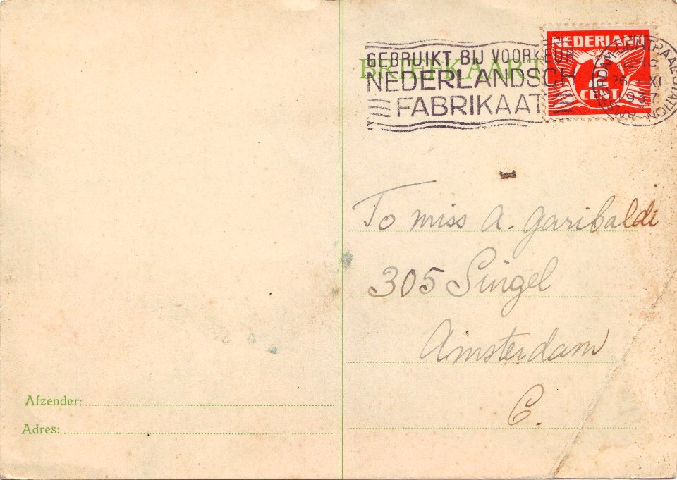 Berichtkaart Amsterdam 26-11-1937