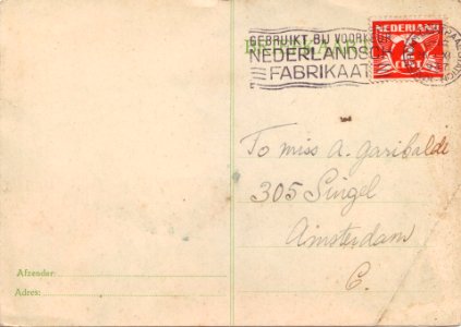 Berichtkaart Amsterdam 26-11-1937
