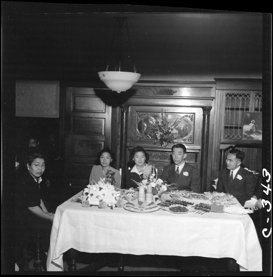 Berkeley, California (2903 Harper Street). George and Michiko Uchido with their bridal party prior . . . - NARA - 537681