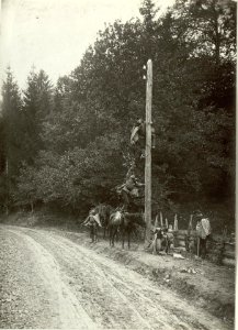 Berittene Telephonpatrouille. (BildID 15460629)