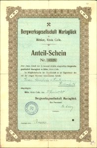 Bergwerksgesellschaft Mariaglück 1918