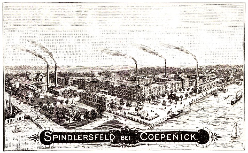 Berlin Ansicht Spindlers Fabrik 1896