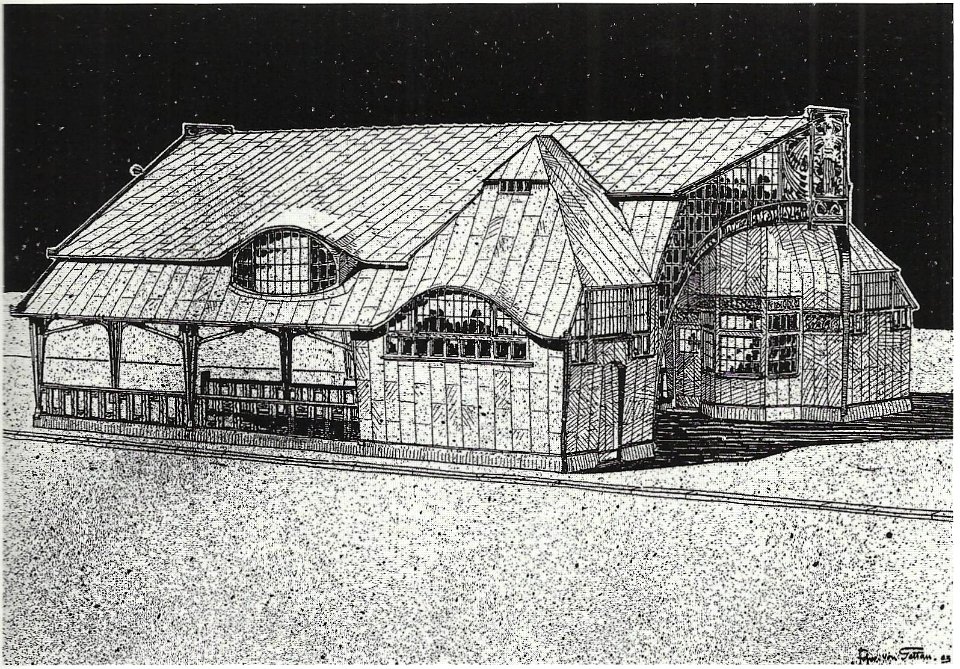 Berlin Entwurf Untergrundbahn-Eingang 1903