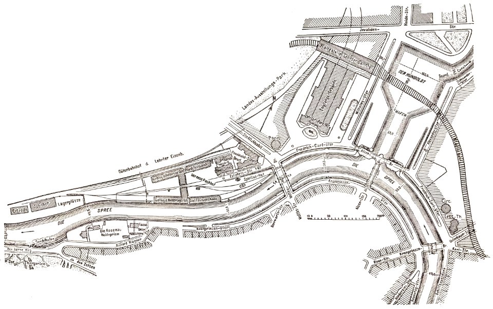 Berlin Humboldthafen und Neuer Packhof 1896