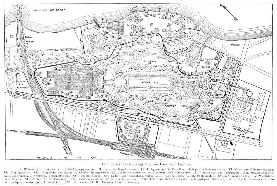 Berlin Gewerbeausstellung 1896 Plan
