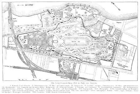 Berlin Gewerbeausstellung 1896 Plan