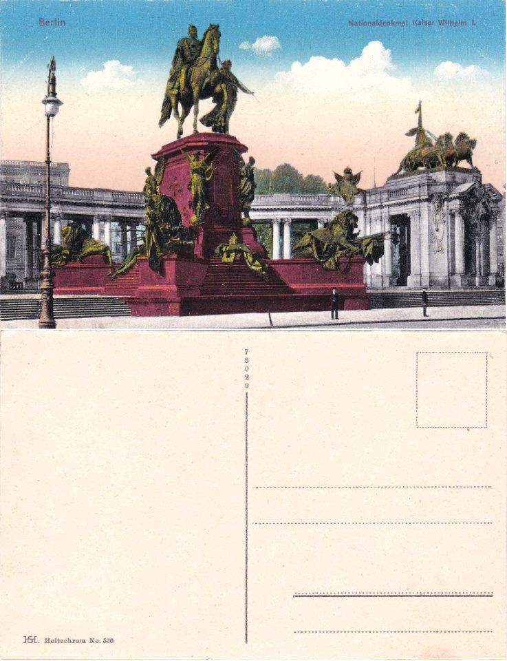 Berlin – Nationaldenkmal Kaiser Wilhelm I. -vº-rº