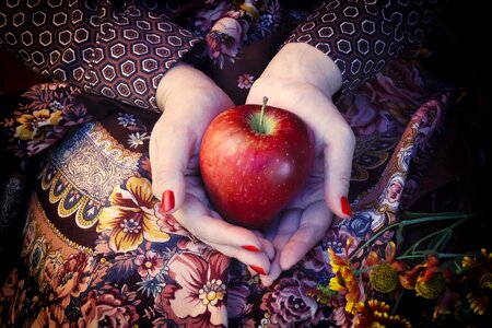 Red apple ripe fruit