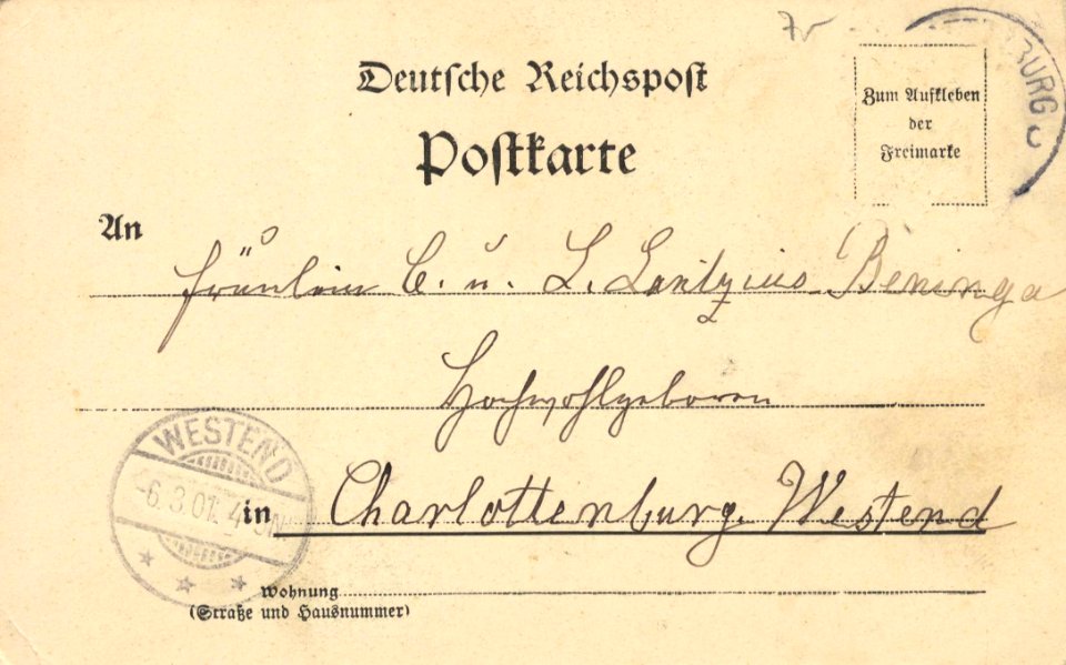 Berlin, Charlottenburg, Berlin - Lützowdenkmal (back) (Zeno Ansichtskarten)