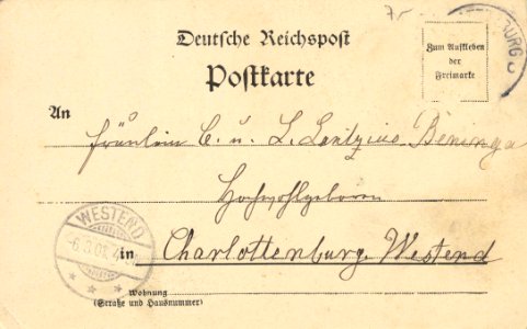 Berlin, Charlottenburg, Berlin - Lützowdenkmal (back) (Zeno Ansichtskarten)