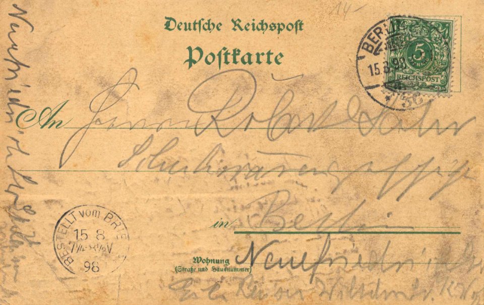 Berlin, Köpenick, Berlin - Grünau, Gesellschaftshaus von C. W. Ohlrich; Aussichtsturm auf den Müggelbergen (back) (Zeno Ansichtskarten)