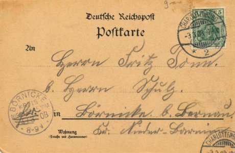 Berlin, Kreuzberg, Berlin - Belle-Alliance-Platz; Friedrichstraße; Lindenstraße (back) (Zeno Ansichtskarten)