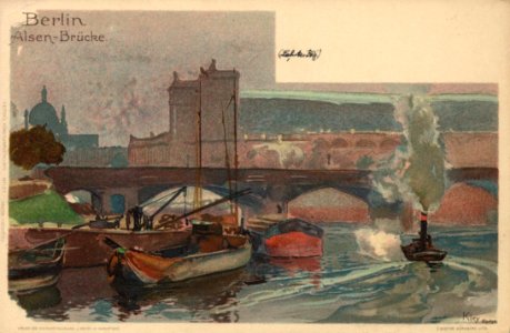 Berlin, Mitte, Berlin - Alsenbrücke (Zeno Ansichtskarten)