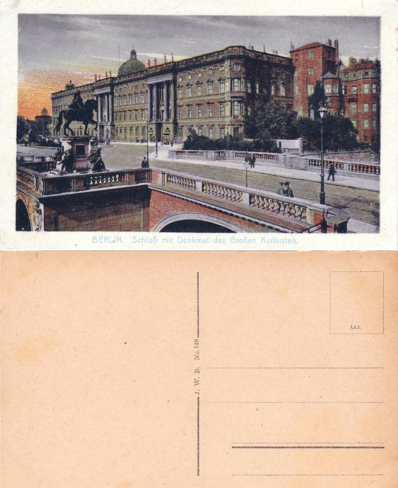 Berlin — Schloß Mit Denkmal des Großen Kurfürsten vº-rº