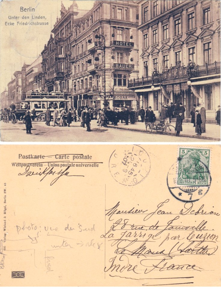 Berlin — Unter den Linden, Ecke FriedrichStraße. vºrº