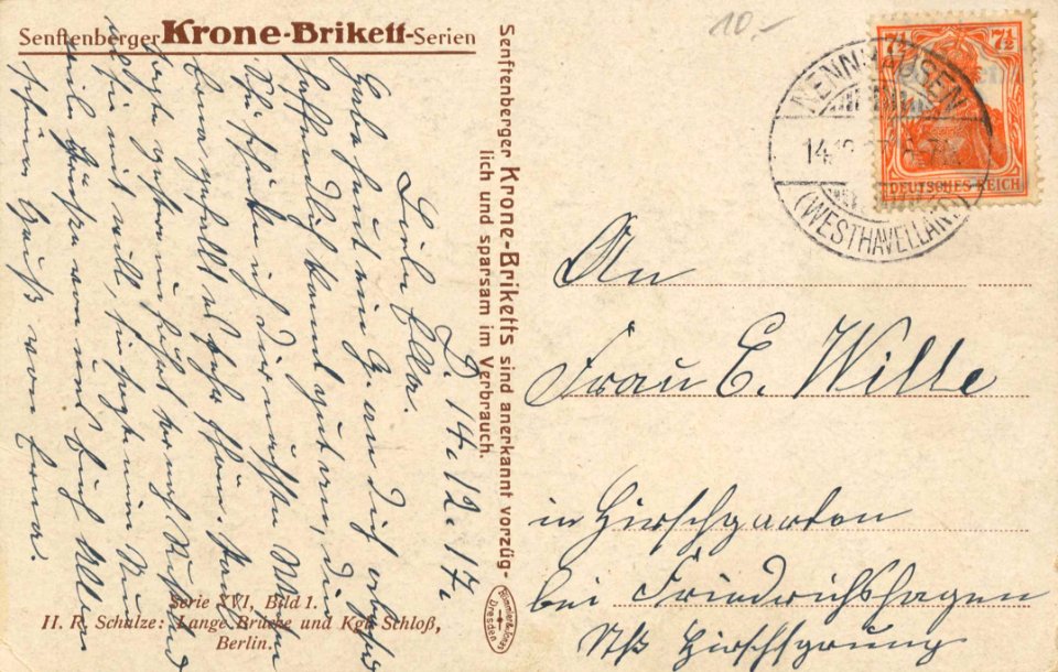 Berlin, Mitte, Berlin - Kgl. Schloss und Kurfürstenbrücke (2) (back) (Zeno Ansichtskarten)