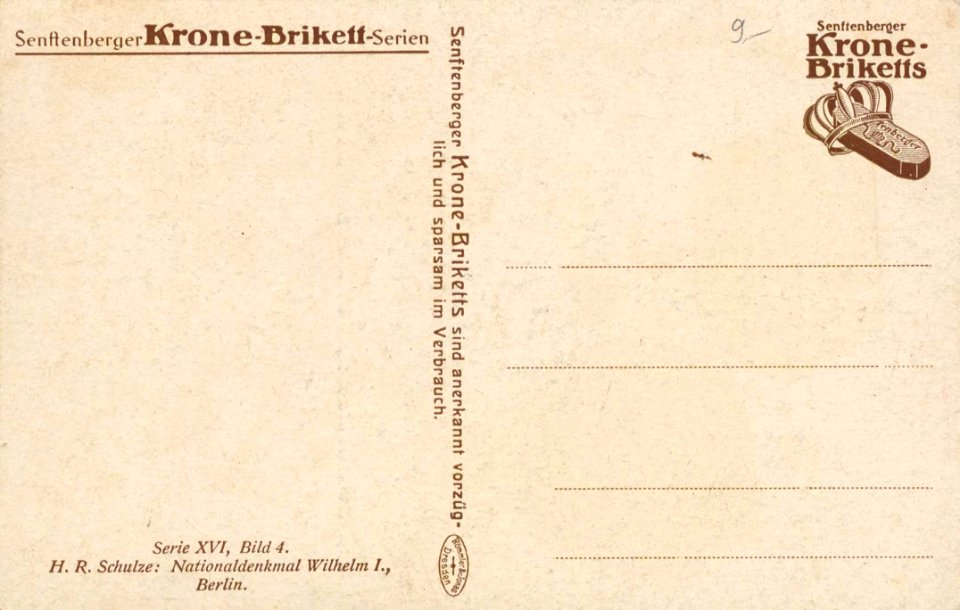 Berlin, Mitte, Berlin - Nationaldenkmal Kaiser Wilhelm I. (25) (back) (Zeno Ansichtskarten)