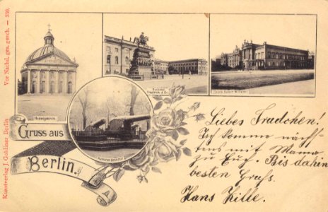 Berlin, Mitte, Berlin - Hedwigskirche; Denkmal Friedrich der Große; Palais Kaiser Wilhelms I. (Zeno Ansichtskarten)