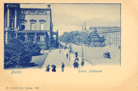 Berlin, Mitte, Berlin - Palais Kaiser Wilhelm I., Historisches Eckfenster (2) (Zeno Ansichtskarten)