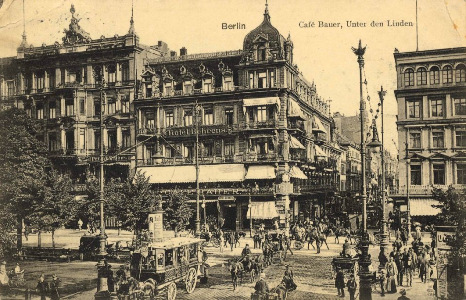 Berlin, Mitte, Berlin - Unter den Linden, Café Bauer (Zeno Ansichtskarten)