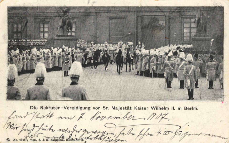 Berlin, Mitte, Berlin - Rekrutenvereidigung vor Kaiser Wilhelm II. (Zeno Ansichtskarten)