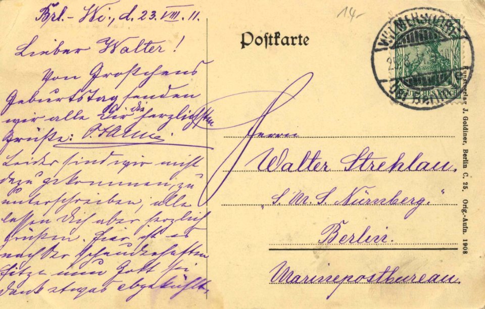 Berlin, Mitte, Berlin - Unter den Linden, Café Bauer (back) (Zeno Ansichtskarten)