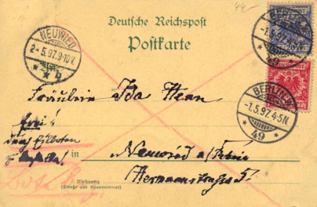 Berlin, Treptow, Berlin - Berliner Gartenbau-Ausstellung 1897 (back) (Zeno Ansichtskarten)