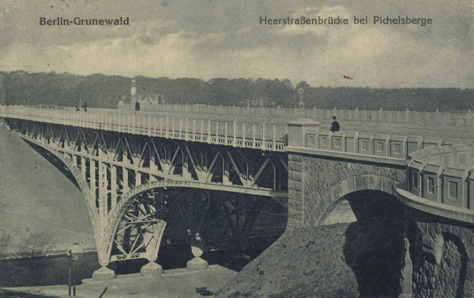 Berlin, Wilmersdorf, Berlin - Grunewald, Heerstraßenbrücke bei Pichelsberge (Zeno Ansichtskarten)