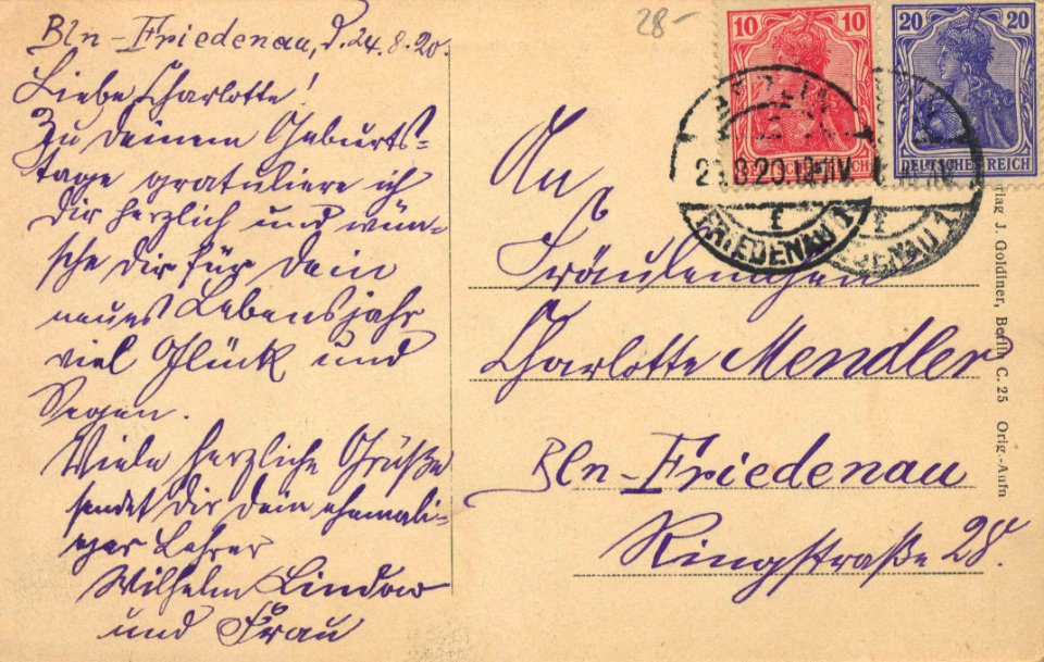 Berlin, Wilmersdorf, Berlin - Rüdesheimer Platz (back) (Zeno Ansichtskarten)