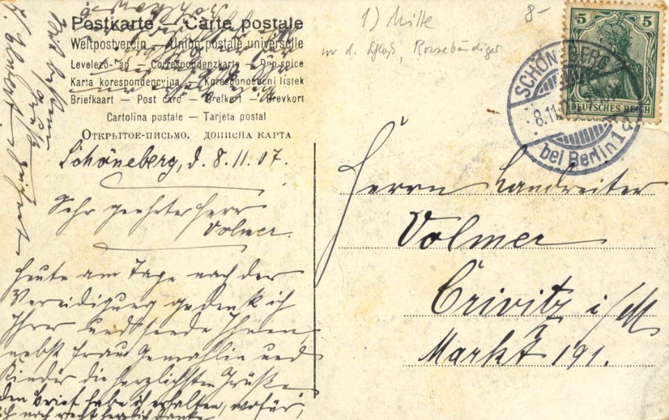 Berlin, Mitte, Berlin - Rekrutenvereidigung vor Kaiser Wilhelm II. (back) (Zeno Ansichtskarten)