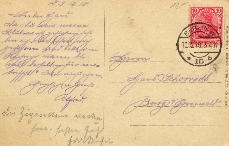 Berlin, Wilmersdorf, Berlin - Stadtpark (back) (Zeno Ansichtskarten)
