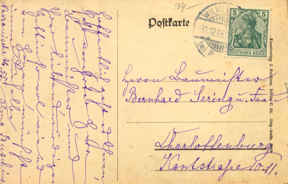Berlin, Wilmersdorf, Berlin - Nassauische Straße, Lutherkirche (back) (Zeno Ansichtskarten)