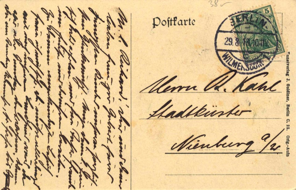 Berlin, Wilmersdorf, Berlin - Kaiserplatz (2) (back) (Zeno Ansichtskarten)