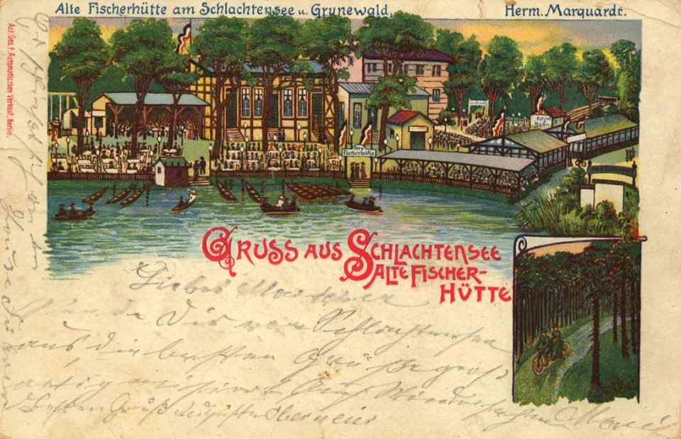 Berlin, Zehlendorf, Berlin - Schlachtensee, Alte Fischerhütte (2) (Zeno Ansichtskarten)