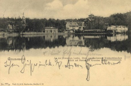Berlin, Wilmersdorf, Berlin - Grunewald, An der Krummen Lanke, Restaurant Waldschlösschen, Restaurant Krumme Lanke (Zeno Ansichtskarten)