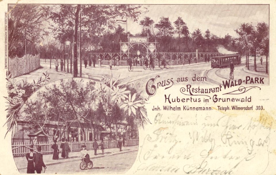 Berlin, Wilmersdorf, Berlin - Grunewald, Restaurant Waldpark Hubertus (Zeno Ansichtskarten)