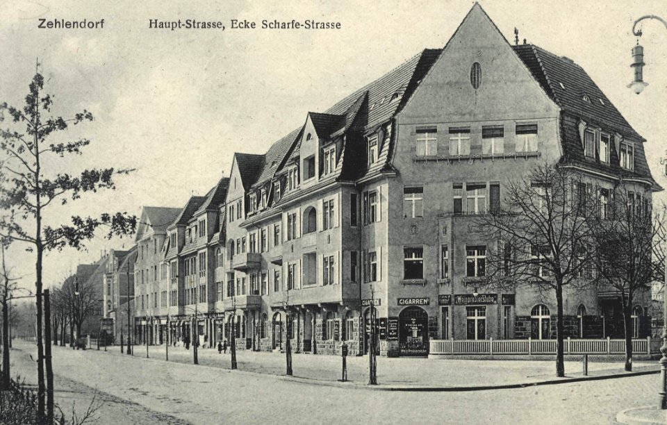 Berlin, Zehlendorf, Berlin - Hauptstraße Ecke Scharfestraße (Zeno Ansichtskarten)