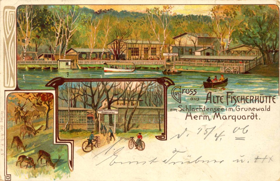 Berlin, Zehlendorf, Berlin - Schlachtensee, Alte Fischerhütte (3) (Zeno Ansichtskarten)