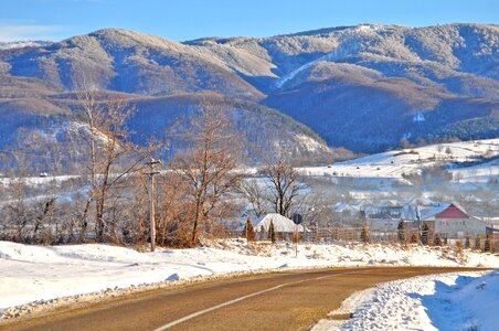 Mountain landscape winter photo