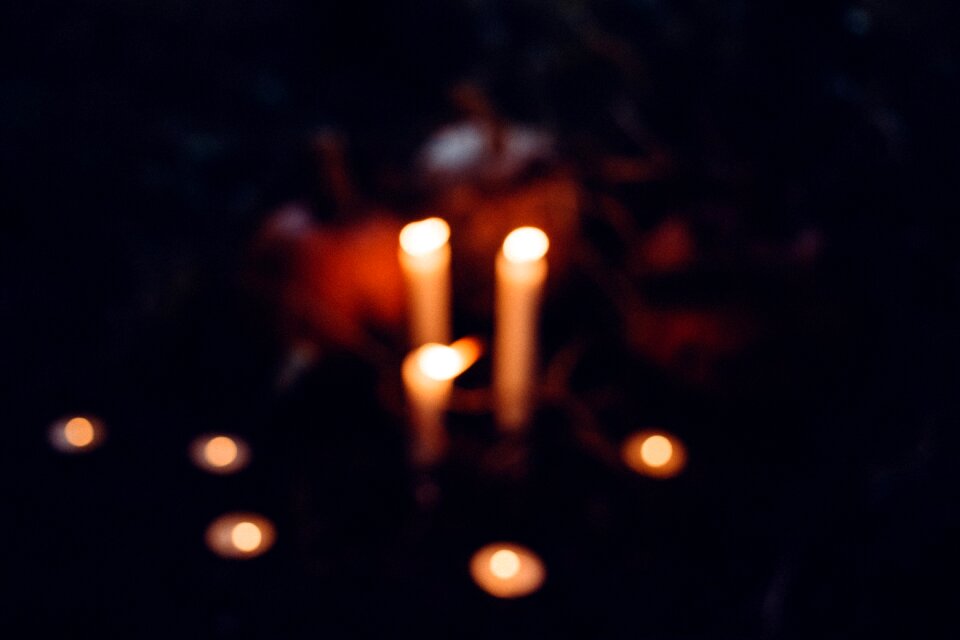 Blurred candle candles