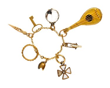 Berlocker, åtta stycken, 1800-tal - Hallwylska museet - 110491