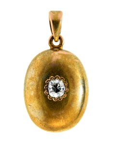 Berlock av guld med briljant, 1880-tal - Hallwylska museet - 109970