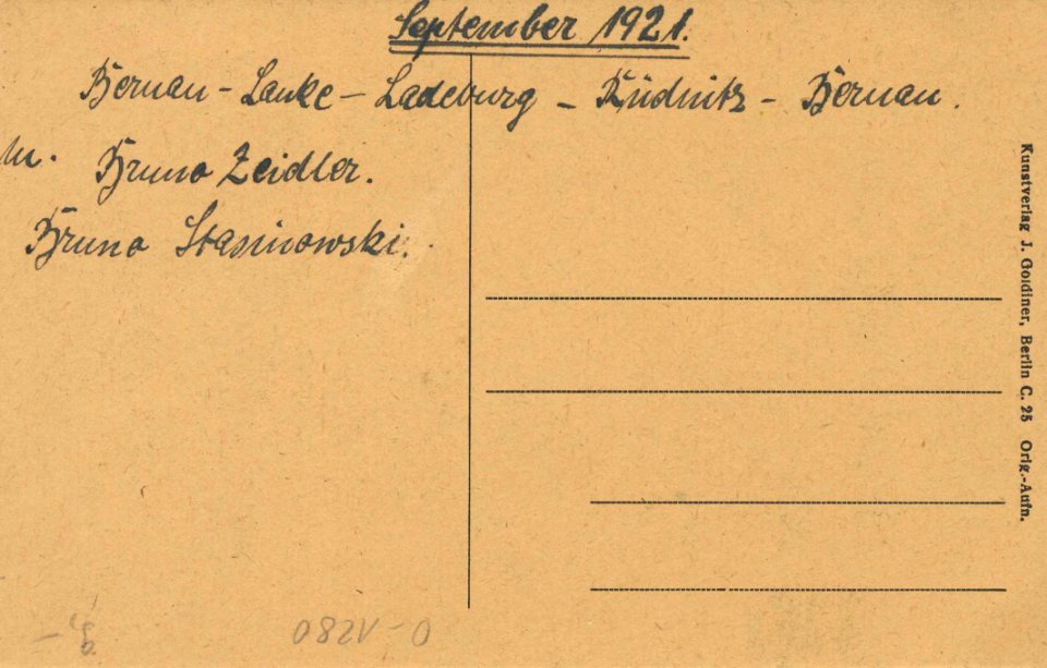 Bernau (Mark), Brandenburg - Königstor, Berliner Straße (back) (Zeno Ansichtskarten)
