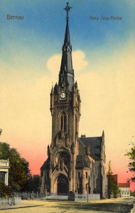 Bernau (Mark), Brandenburg - Herz-Jesu-Kirche (Zeno Ansichtskarten)