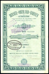 Berner-Oberland-Bahnen AG 1889